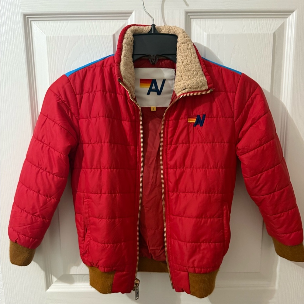 Aviator Nation ✈️ Red Jacket - Kids (size 6)